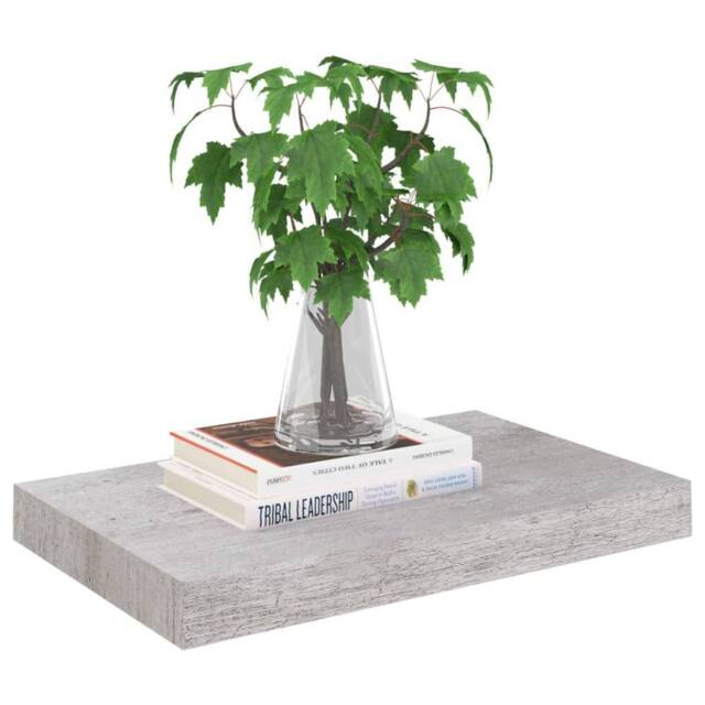 Berkfield Home Durable Floating Wall Shelves 2 pcs Concrete Grey 40x23x3.8 cm MDF - image 1