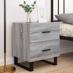 Berkfield Home Bedside Cabinets 2 pcs Grey Sonoma 40x35x47.5 cm Engineered Wood - thumbnail 3