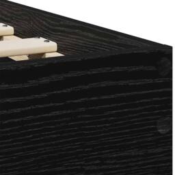 Berkfield Home Modern Bed Frame with Headboard Black Oak 90x200 cm Engineered Wood - thumbnail 9