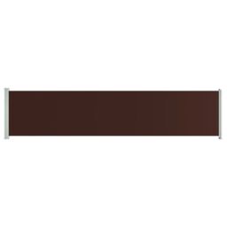 Berkfield Home Patio Retractable Side Awning 140x600 cm Brown - thumbnail 2