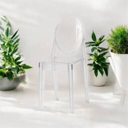 Nordara Clear Acrylic Ghost Dining Chair - Size: 100 cm - thumbnail 3