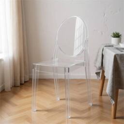 Nordara Clear Acrylic Ghost Dining Chair - Size: 100 cm - thumbnail 1