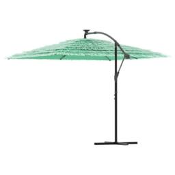Berkfield Home Durable Garden Parasol with Steel Pole Green 290x290x238 cm - Size: 290 x 290 x 238 cm - thumbnail 5