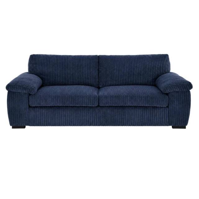 SOFASELECTION UK Amalfi 3 Seater Sofa in Blue Fabric - Size: 3 Pack - image 1