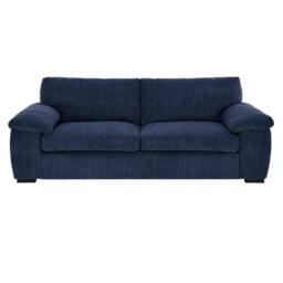 SOFASELECTION UK Amalfi 3 Seater Sofa in Blue Fabric - Size: 3 Pack