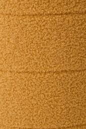 Living and Home Round Teddy Fleece Upholstered Footstool in Yellow - thumbnail 7