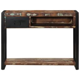 Berkfield Home Console Table Multicolour 100x35x75 cm Solid Wood Reclaimed - Size: 100 x 35 x 75 cm - thumbnail 2