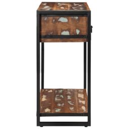 Berkfield Home Console Table Multicolour 100x35x75 cm Solid Wood Reclaimed - Size: 100 x 35 x 75 cm - thumbnail 4
