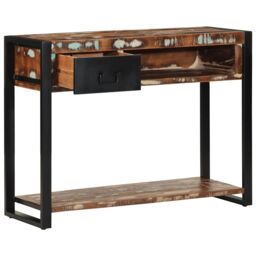 Berkfield Home Console Table Multicolour 100x35x75 cm Solid Wood Reclaimed - Size: 100 x 35 x 75 cm - thumbnail 3