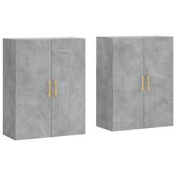 Berkfield Home Wall Mounted Cabinets 2 pcs Concrete Grey 69.5x34x90 cm - thumbnail 2