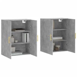 Berkfield Home Wall Mounted Cabinets 2 pcs Concrete Grey 69.5x34x90 cm - thumbnail 3