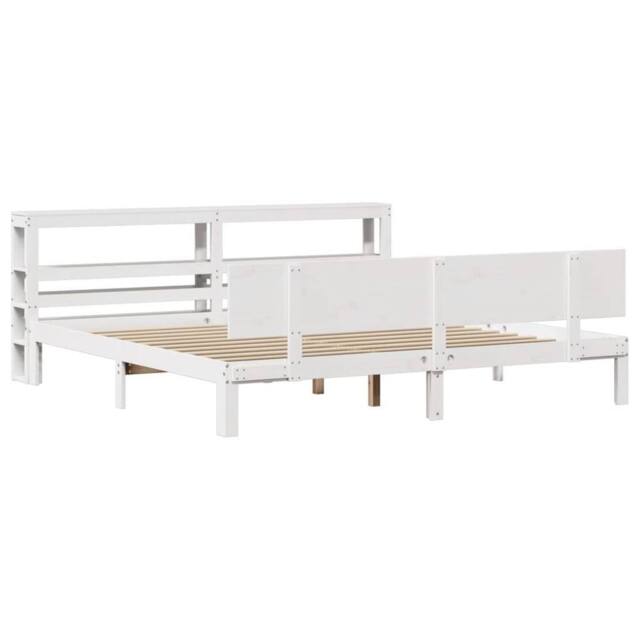 Berkfield Home Beautiful Bed Frame with Headboard without Mattress White 200x200 cm - image 1