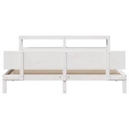 Berkfield Home Beautiful Bed Frame with Headboard without Mattress White 200x200 cm - thumbnail 4