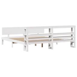 Berkfield Home Beautiful Bed Frame with Headboard without Mattress White 200x200 cm - thumbnail 6