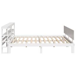 Berkfield Home Beautiful Bed Frame with Headboard without Mattress White 200x200 cm - thumbnail 5