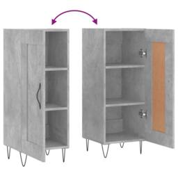 Berkfield Home Sideboard Concrete Grey 34.5x34x90 cm Engineered Wood - thumbnail 9