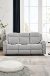 More4Homes Orka 3 Seater Fabric Manual Recliner Sofa in Grey - thumbnail 7
