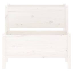 Berkfield Home Planter White 84.5x84x75 cm Solid Wood Pine - thumbnail 4