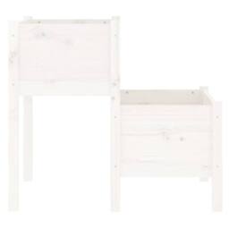 Berkfield Home Planter White 84.5x84x75 cm Solid Wood Pine - thumbnail 5