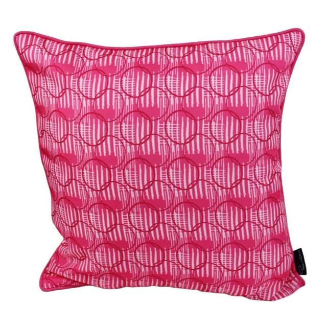 Peggy Wilkins Water Resistant Outdoor Garden Cushion Musical Score Pink - Size: 45 cm x 45 cm - image 1