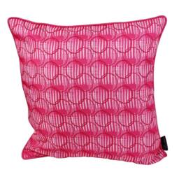 Peggy Wilkins Water Resistant Outdoor Garden Cushion Musical Score Pink - Size: 45 cm x 45 cm