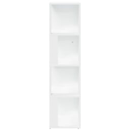 Berkfield Home Corner Cabinet White 33x33x132 cm Engineered Wood - Size: 33 x 33 x 132 cm - thumbnail 5