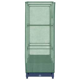 Berkfield Home Raised Bed with Greenhouse Cover Rattan Look 80x40x123 cm in Dark Grey - Size: 80 x 40 x 123 cm - thumbnail 5