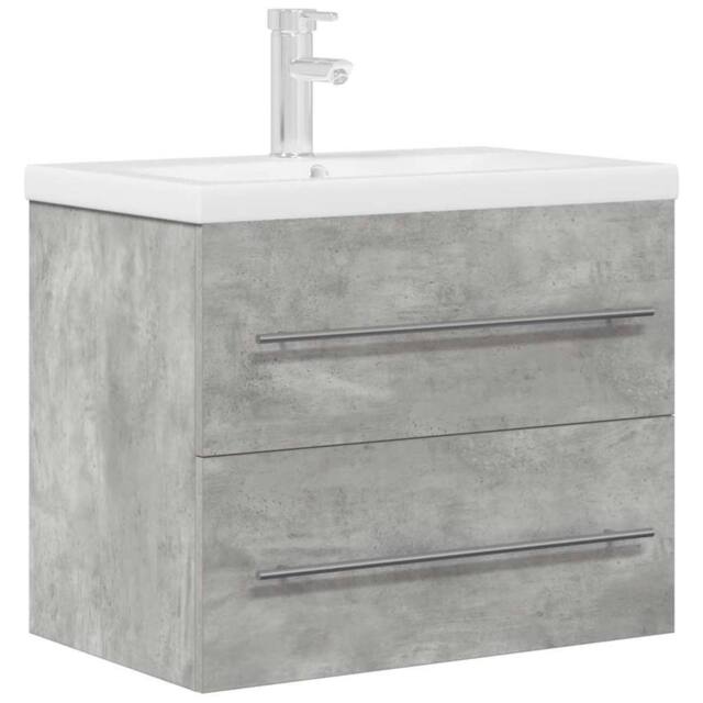 Berkfield Home 2 Piece Bathroom Furniture Set Concrete Grey Engineered Wood - image 1