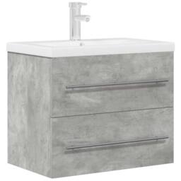 Berkfield Home 2 Piece Bathroom Furniture Set Concrete Grey Engineered Wood - thumbnail 1