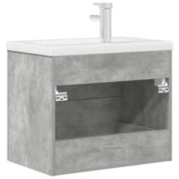 Berkfield Home 2 Piece Bathroom Furniture Set Concrete Grey Engineered Wood - thumbnail 7
