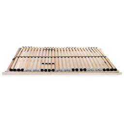 Berkfield Home Slatted Bed Bases 2 pcs with 28 Slats 7 Zones 70x200 cm in Natural - thumbnail 1