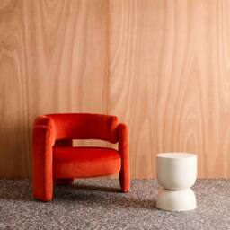 sweeek Side table, end table, metal bedside table Ø32 x H42cm in Cream - thumbnail 4