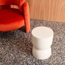 sweeek Side table, end table, metal bedside table Ø32 x H42cm in Cream - thumbnail 7