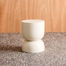 sweeek Side table, end table, metal bedside table Ø32 x H42cm in Cream - thumbnail 2