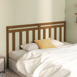 Berkfield Home Bed Headboard Honey Brown 206x4x100 cm Solid Wood Pine - Size: 206 x 4 x 100 cm - thumbnail 3