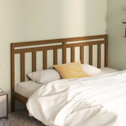Berkfield Home Bed Headboard Honey Brown 206x4x100 cm Solid Wood Pine - Size: 206 x 4 x 100 cm - thumbnail 1