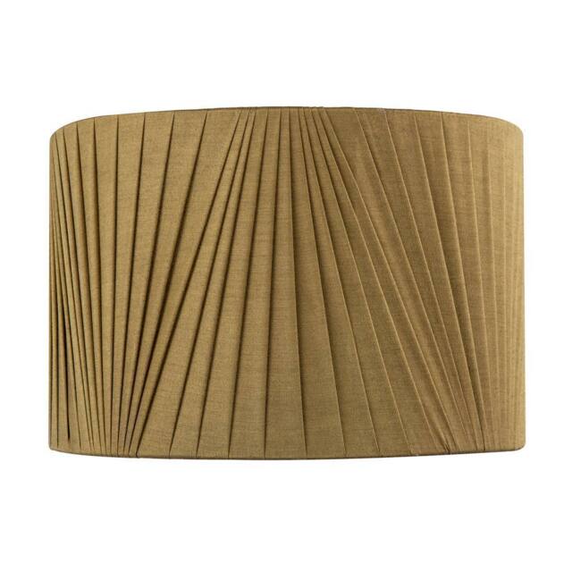 Happy Homewares Modern Olive Green Faux Silk Fabric Organza Tapered Drum Lamp Shade - Size: 12 inches - image 1