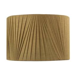 Happy Homewares Modern Olive Green Faux Silk Fabric Organza Tapered Drum Lamp Shade - Size: 12 inches - thumbnail 1