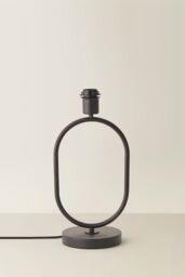 ValueLights Antonia Metal Oval Stem Table Lamp Base in Black - thumbnail 3