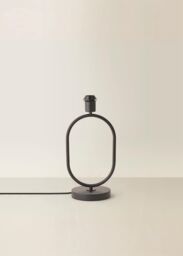 ValueLights Antonia Metal Oval Stem Table Lamp Base in Black - thumbnail 2