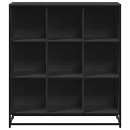 Berkfield Home Bookcase Black 97.5x33x107.5 cm Engineered Wood & Metal - thumbnail 4
