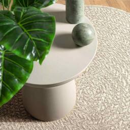 Berkfield Home Rug ZIZUR Cream √ò 90 cm Jute Look Indoor & Outdoor - Size: Medium - thumbnail 2