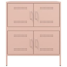 Berkfield Home Sideboard Pink 68x39x79 cm Steel - Size: 68 x 39 x 79 cm - thumbnail 6