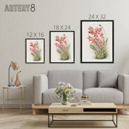 "Artery8 Frederick Sander Laelia Gouldiana Orchid Flowers Framed Canvas Art - Size: W12"" x H16""" - thumbnail 4
