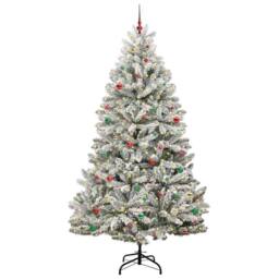 Berkfield Home Artificial Christmas Tree Green & White 270 cm PVC & Metal - thumbnail 3
