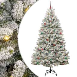 Berkfield Home Artificial Christmas Tree Green & White 270 cm PVC & Metal - thumbnail 2