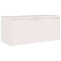 Berkfield Home TV Cabinets 8 pcs White Solid Wood Pine - thumbnail 5