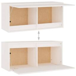 Berkfield Home TV Cabinets 8 pcs White Solid Wood Pine - thumbnail 6