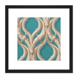 Artery8 Benedetto Pastorini Gothic Decor Design 8X8 Inch Square Wooden Framed Wall Art Print Picture with Mount in Black - thumbnail 1