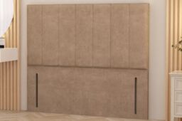 "Somnior Austin Plush Velvet 54"" Floor Standing Upholstered Divan Headboard in Beige - Size: Double"